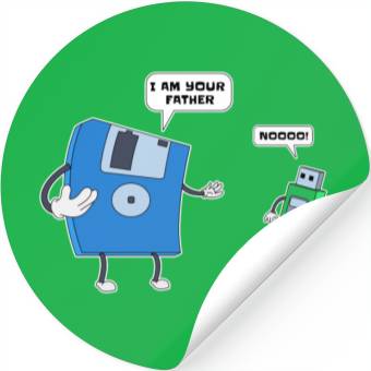 Discover Computer Engineering Father & Son Floppy Disk Gift Stickers
