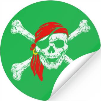 Discover Pirate Skull Crossbones Stickers