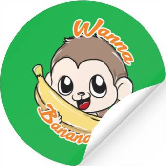 Discover Monkeys Banana Stickers