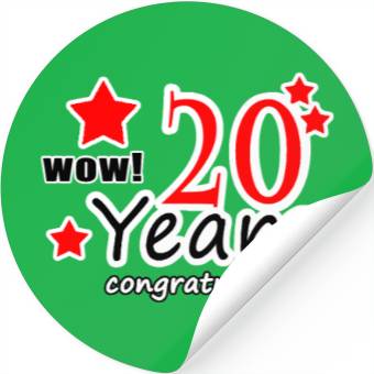 Discover 20 years anniversary Stickers