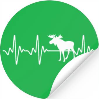 Discover Moose Heartbeat Stickers