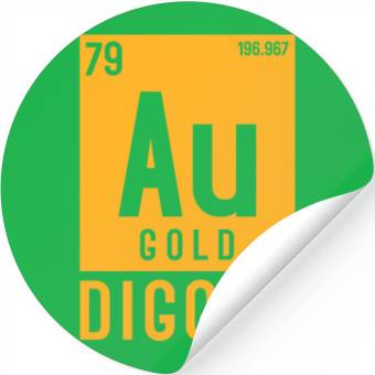 Discover Gold Au Periodic Table Elements Stickers