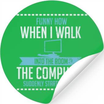 Discover Funny Computer Geek Stickers: Tech Support I Software