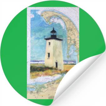 Discover Long Point Light House Ptown Cape Cod Stickers