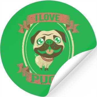 Discover Pug Stickers