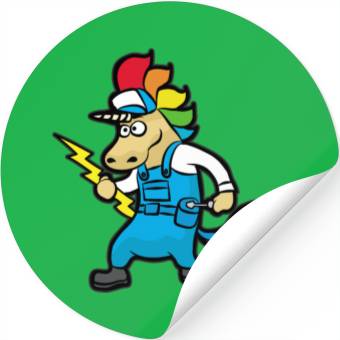 Discover UNICORN ELECTRICIAN Electricity Lineman Wire Stickers