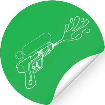 Discover water gun Stickers