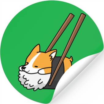 Discover Corgi Sushi Stickers