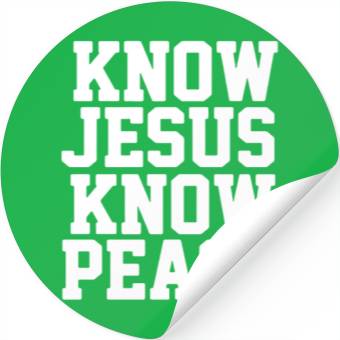 Discover Know jesus know peace 01 Stickers