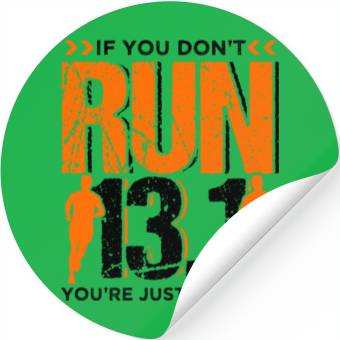 Discover Runner Running Half Marathon Quotes Gift Stickers