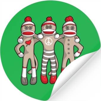Discover Sock Monkey Buddies Stickers
