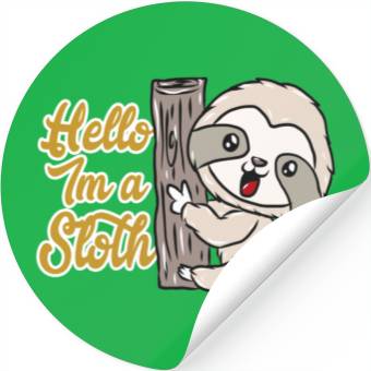 Discover Sloth Animal Stickers