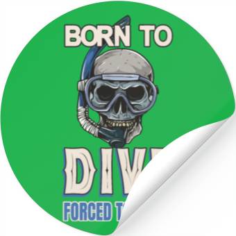 Discover Divers Saying Diving Goggles Skull Stickers