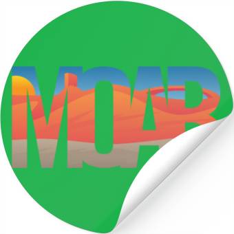 Discover Moab Utah Scenic Typography Stickers