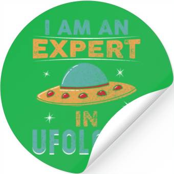 Discover Alien UFO Expert Stickers