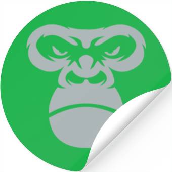 Discover Big Gorilla Face Silverback Monkey Ape Gift Stickers