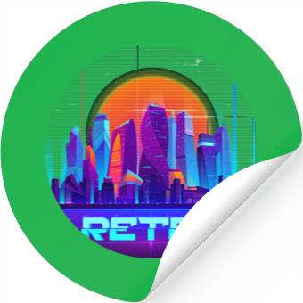 Discover Synthwave Space: Retrowave Stickers