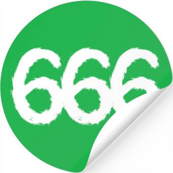Discover 666 symbol number white Stickers
