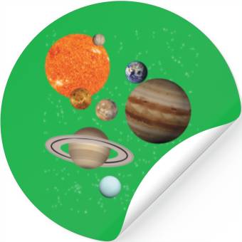 Discover realistic Solar System planet Outer Space Explorer Stickers