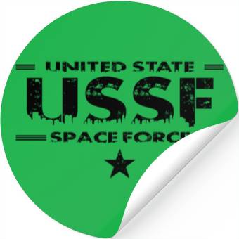 Discover Space Force - Black Stickers