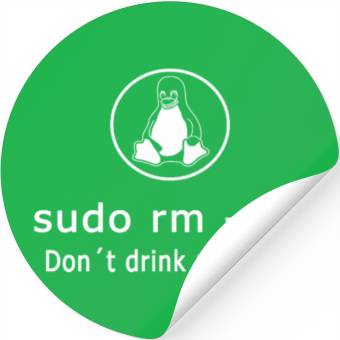 Discover Linux Admin Programmer sudo rm rf / Stickers