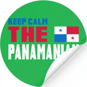 Discover Keep Calm Panama / Flag Gift Stickers