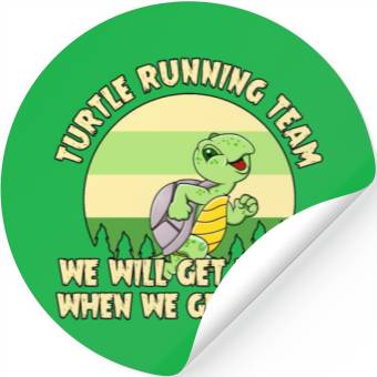 Discover Turtle Running Team Stickers