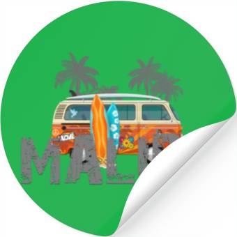 Discover Malibu Surfing Stickers