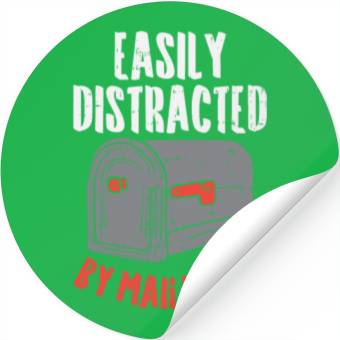 Discover Easily Distracted By Mailboxes For Postal Worker Stickers