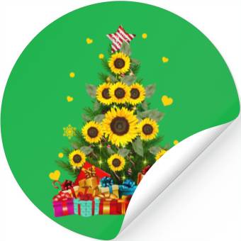 Discover Sunflower Christmas Tree Stickers