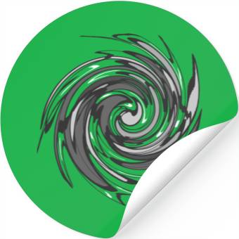 Discover Black and Grey Twist Stickers
