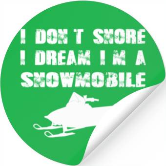 Discover Winter Snowmobile Engine Skiing Funny Fast Gift Stickers