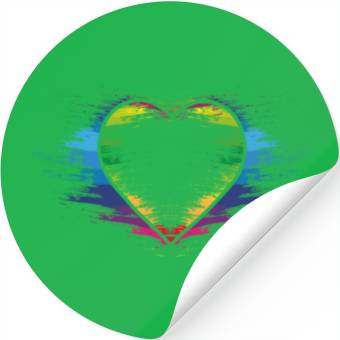 Discover Rainbow heart Stickers