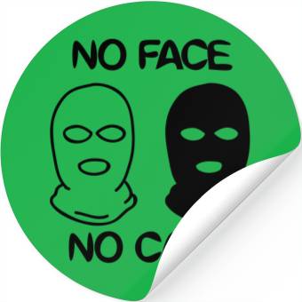 Discover no face no case Stickers