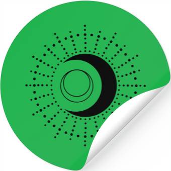 Discover Sun and Moon Crescent Moon Stickers