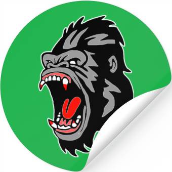 Discover Gorilla Face Angry, Primate, Ape, Monkey Stickers