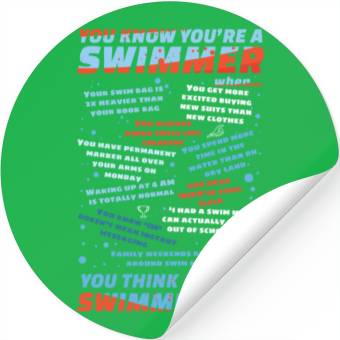 Discover Swimmer Definition Funny Stickers