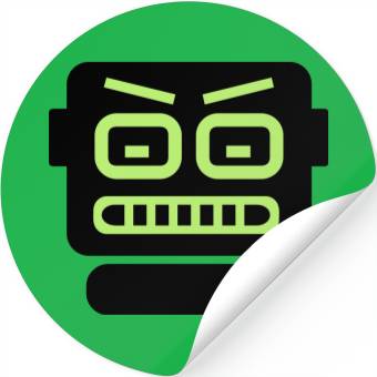 Discover robot computer head Stickers
