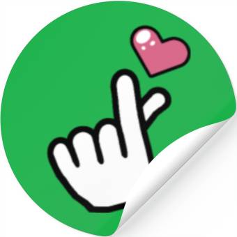 Discover heart finger korean pop Stickers