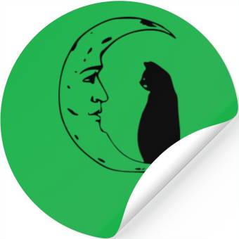 Discover Cat Moon Stickers