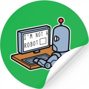 Discover I Am Not A Robot Stickers