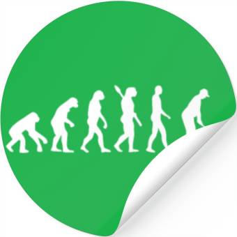 Discover Golf - Human Evolution, Darwin Stickers