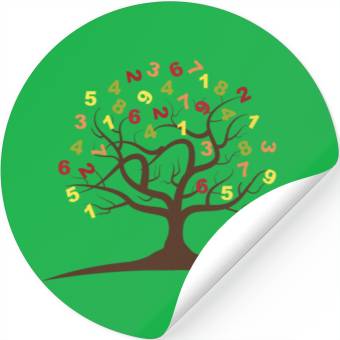 Discover Tree Number Mathematics School Nerd Gift Stickers