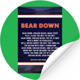 Discover Bear Down Lyrics Poster Stickers