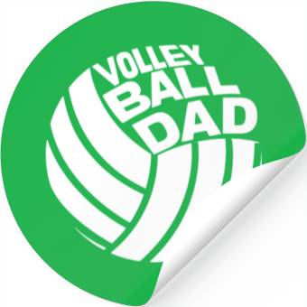 Discover Volleyball Dad Stickers