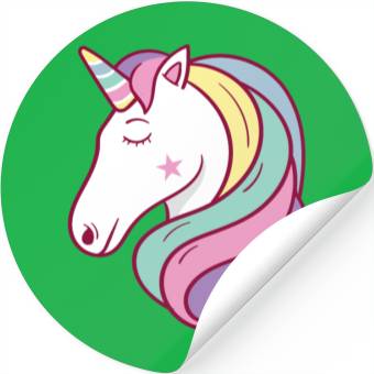 Discover Unicorn Unicornhead Stickers