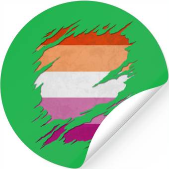 Discover Lesbian Pride Flag Ripped Reveal Stickers