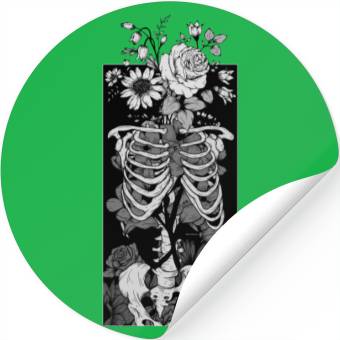 Discover Gothic flower and bones Stickers