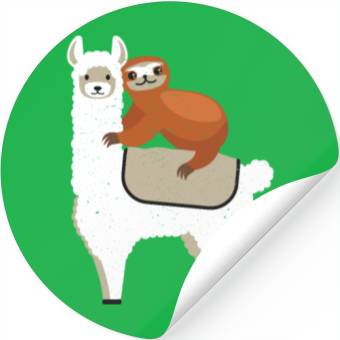 Discover Sloth Lama Stickers