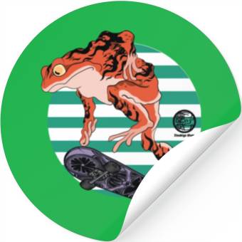 Discover Skating frog Stickers